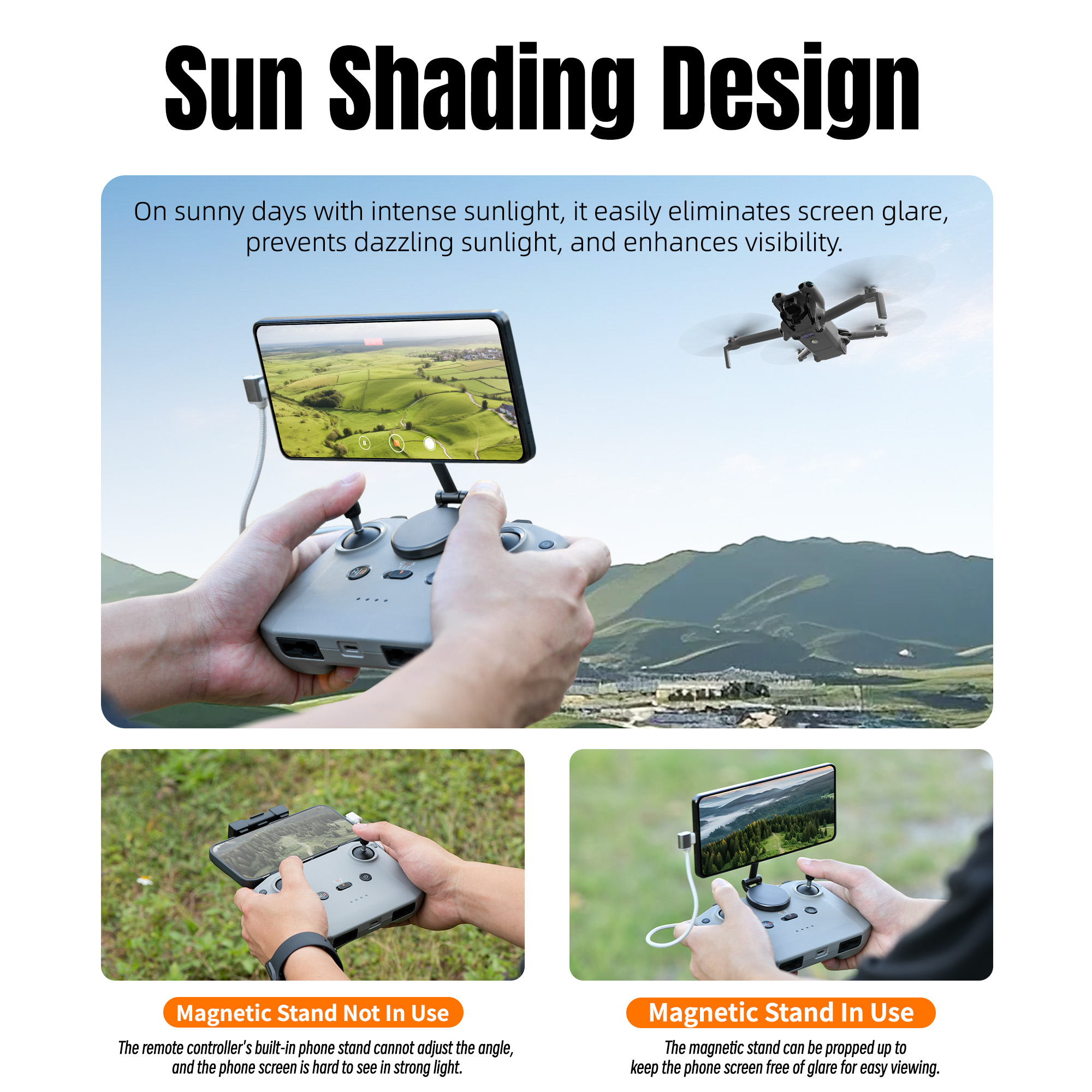 Adjustable Magnetic Phone Stan - Drone Tablet Mount 评论和价格