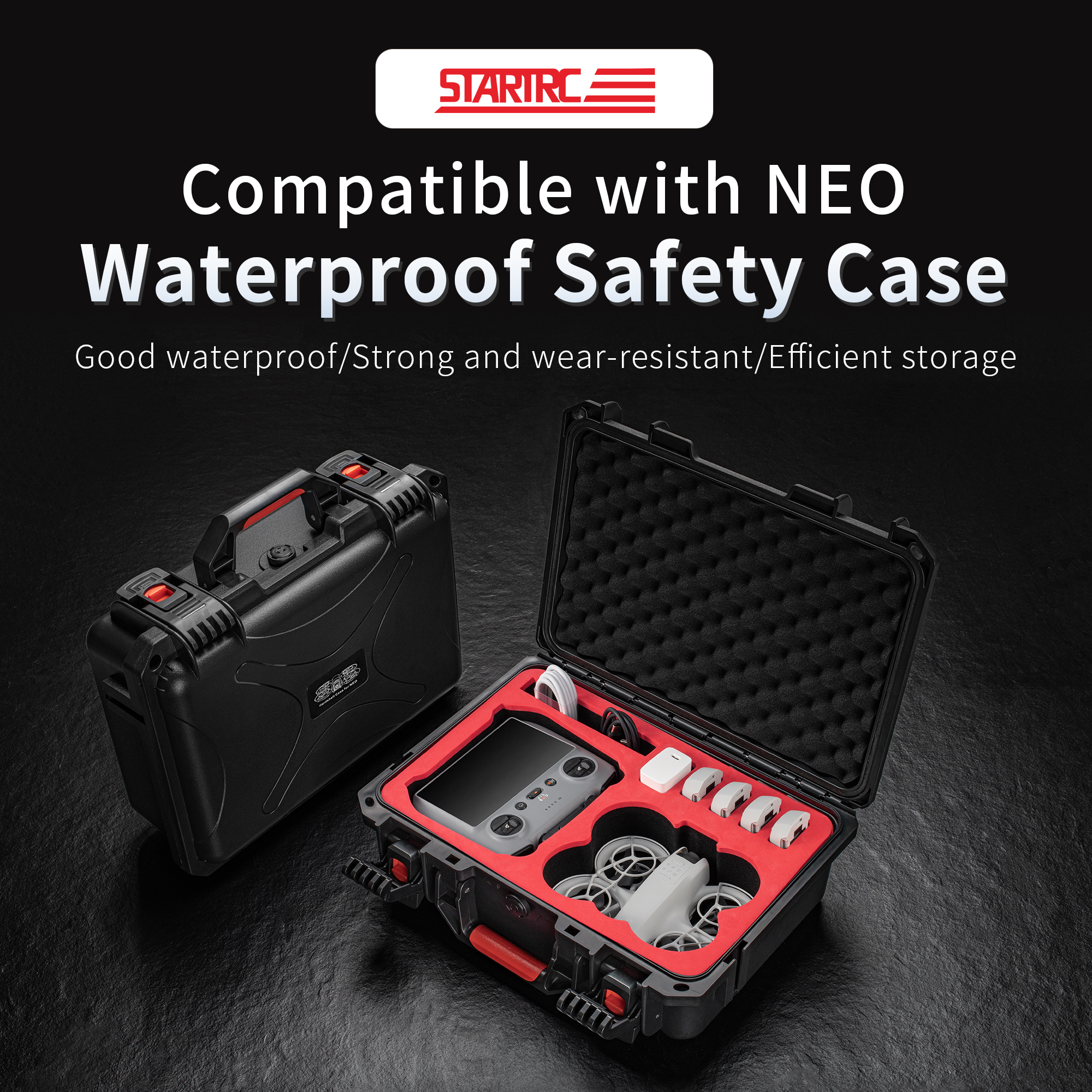 Portable Hard Waterproof Case  - Drone Charging Hub 评论和价格